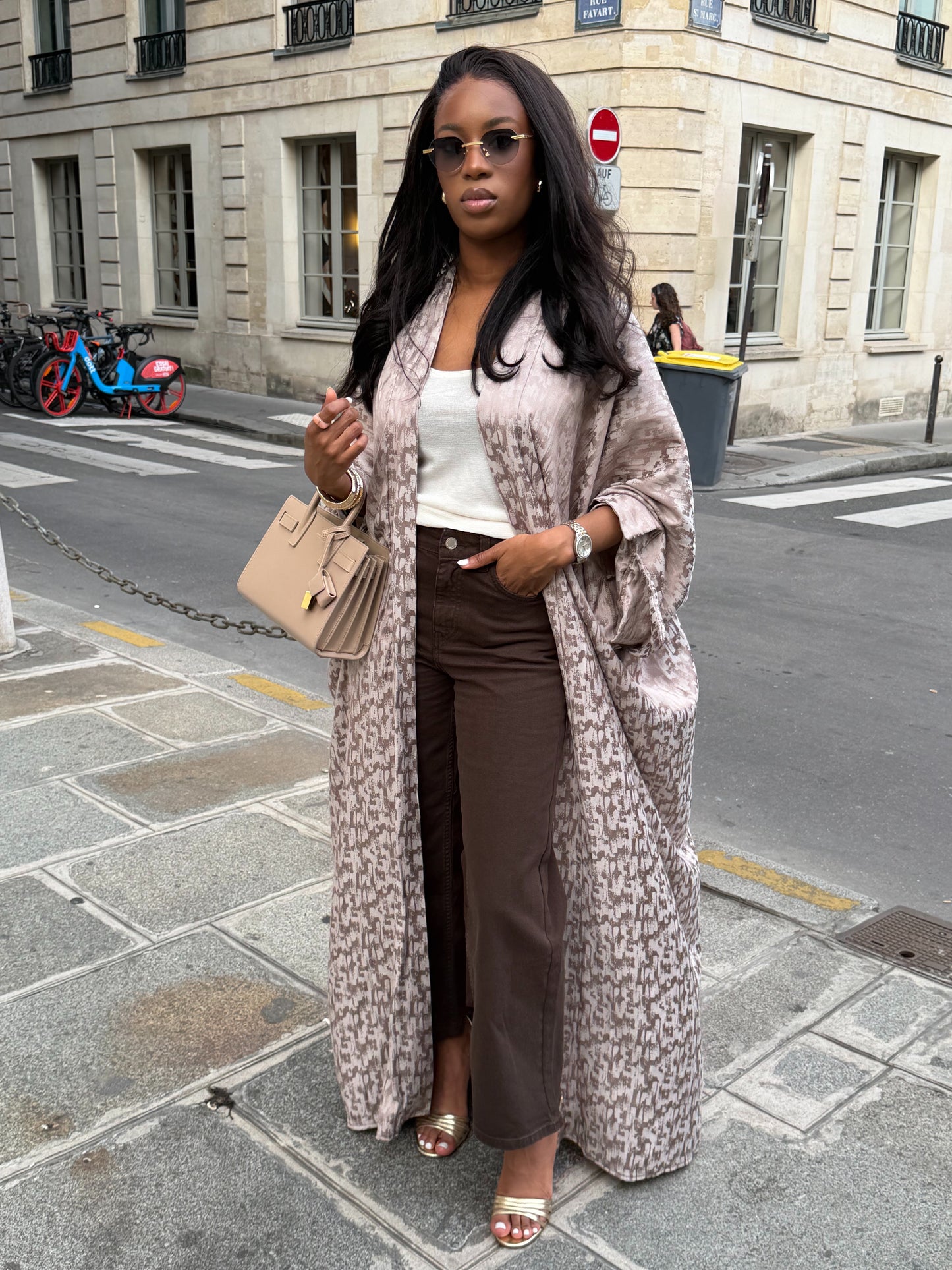 KIMONO AÏCHA TAUPE NUDE